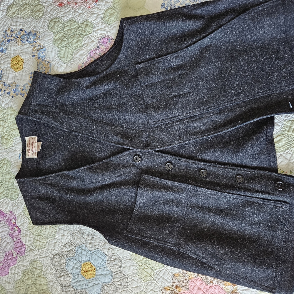Men's  Charcoal Button-Down Vest
